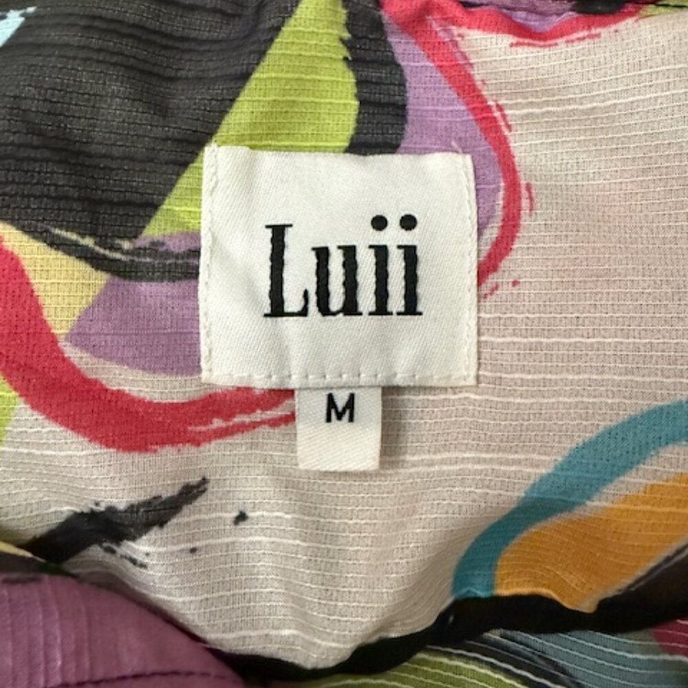 Luii Anthropologie Colorful Lightweight Hooded Zip Jacket Size M - Picture 9 of 9